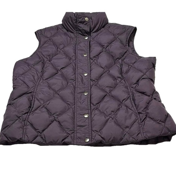 Lands' End Jackets & Blazers - Lands’ End Down Vest, Size L 14/16, Dark Purple